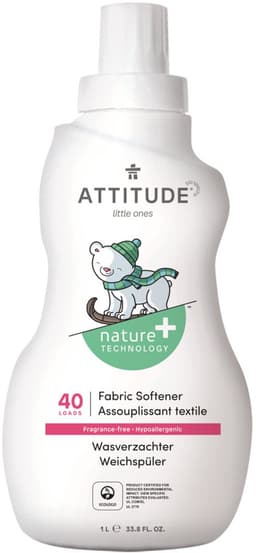 ATTITUDE wasverzachter vloeibaar parfumvrij - Baby Leaves (40 wasbeurten) ECO - duurzaam — thumbnail 4