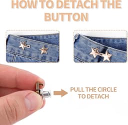 Verstelbare Taille Clips voor Jeans en Broeken - Knoop Verkleiner Set — thumbnail 5