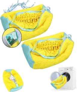 Famanu - Schoenen waszak sneakers, waszak voor wasmachine, herbruikbare 2 stuks, geel — thumbnail 1