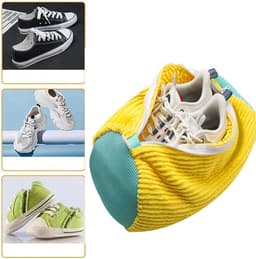 Famanu - Schoenen waszak sneakers, waszak voor wasmachine, herbruikbare 2 stuks, geel — thumbnail 2