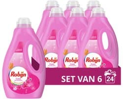 Robijn - Vloeibaar Wasmiddel - Pink Sensation - 6 flessen - 144 Wasbeurten - Voordeelverpakking