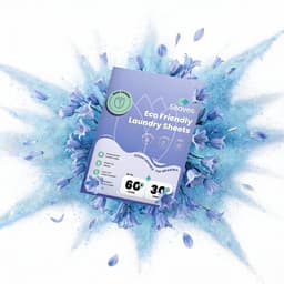 Seaves Wasstrips Blue Chimes - 60 Wasbeurten - Wasstrips Proefpakket - Wasmiddel doekjes - Wasvellen - Biologisch afbreekbaar - Plasticvrij — thumbnail 2