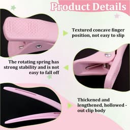 12x Professionele Kappers Klemmen voor Stylen & Knippen - Antislip Haarclips met Siliconen Band — thumbnail 2