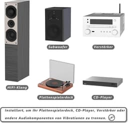Set van 4 Anti-Trillings Voetjes voor Audioapparatuur en Versterkers — thumbnail 4