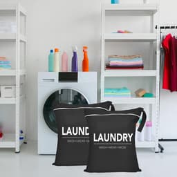 Ynkkvre - Waszak - Reisopbergtas - Opbergtas - Laundry bag - 2-Pack - Waterdichte Reistas voor Zwemkleding en Natte Kleding - 37x48 cm - Polyester met Ritssluiting - Makkelijk Schoon te Maken — thumbnail 3