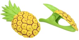Gerimport Handdoekknijpers - 6x - geel - ananas - handdoekklem - kunststof — thumbnail 3
