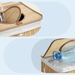 SONGMICS - Wasmand - Met Binnenzak en Deksel - 95 L Capaciteit — thumbnail 4