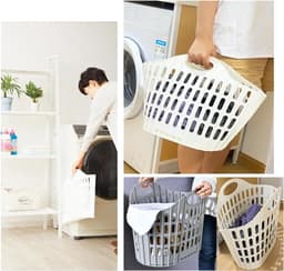 1 set - Opvouwbare wasmand - Slaapkamer - Badkamer - Opbergmand voor vuile was - Geschikt voor opbergen, grote capaciteit, openbare badkamer - 40*20*32 cm - grijs — thumbnail 5