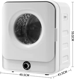 STILVORA Wasdroger – 3 Kg Tot 4,5 Kg – Wandmontage – ABS En Staal – Wit – 5 Programma’s Voor Kleine Wasruimtes – Oververhittingsbeveiliging — thumbnail 2