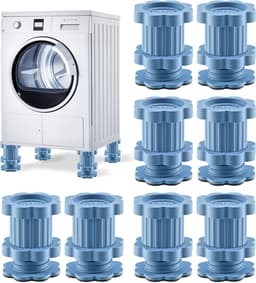 8 stuks wasmachine trillingsdempers, universele verstelbare verhoging pad, anti-vibratie wasmachine voeten, verhoging pad met trillingsdemper voor droger, koelkast, meubels — thumbnail 1
