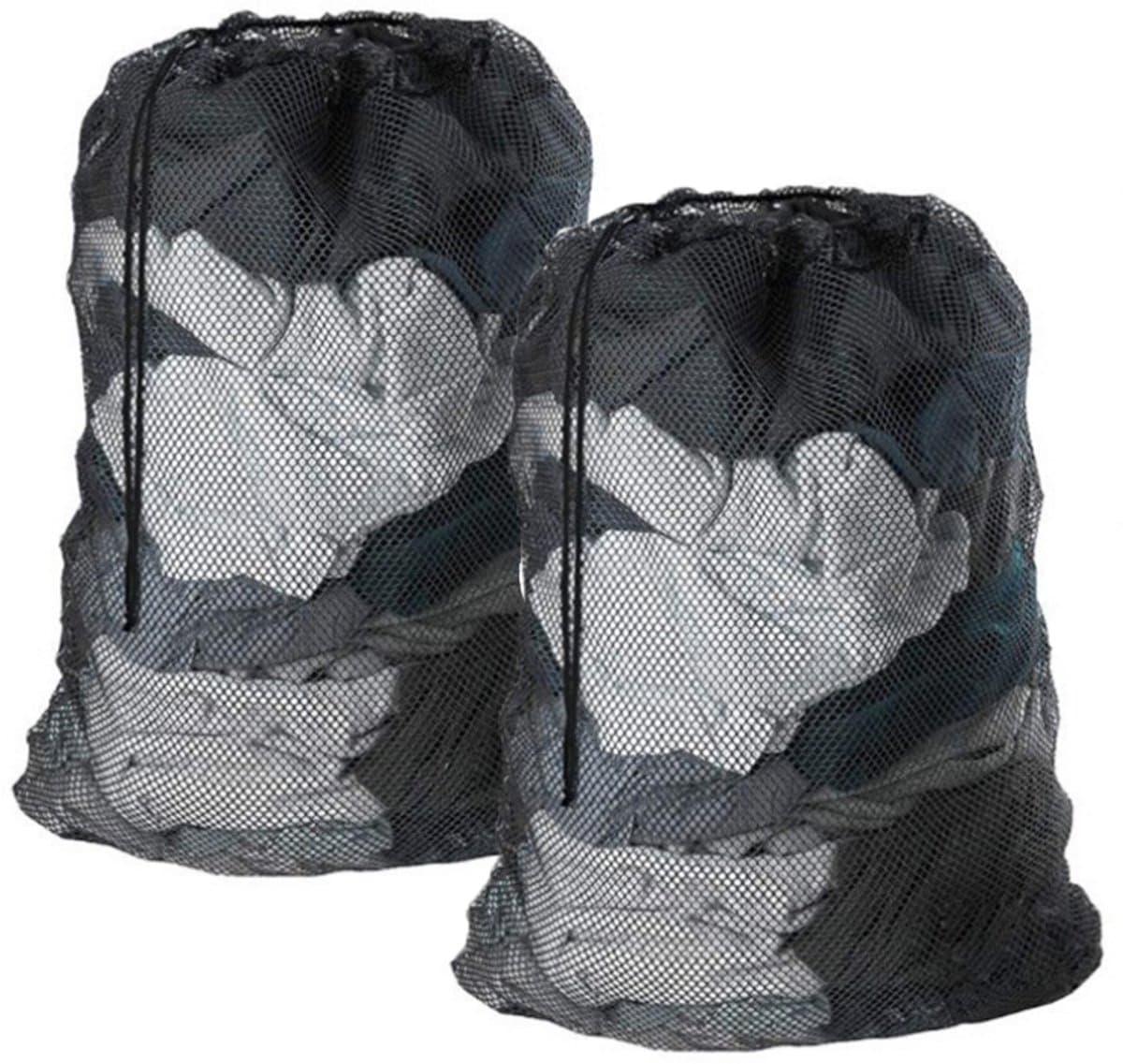 2 Stuks Wasnetzakken - 60 X 90 Cm - Waszakjes - Organizer Wasmachinetas - Waszakken - Laundry Bag - Geschikt Voor Kleding, Dekbedovertrek, Speelgoed, Reizen, Studentenkamer - Zwart — afbeelding 1