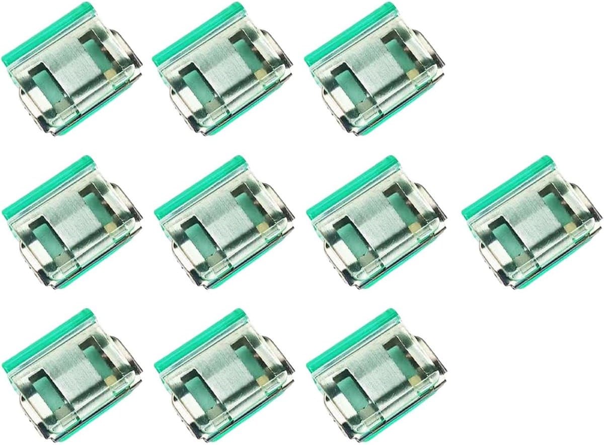 Broekklem - 10 stuks - Broekclip - Broekspijp clip - Bevestigingsclip voor broekspijp - Wasknijpers - Antislip Vaste Gesp - Geschikt voor ruimzittende jeans, jassen en kleding - Transparant groen — afbeelding 1