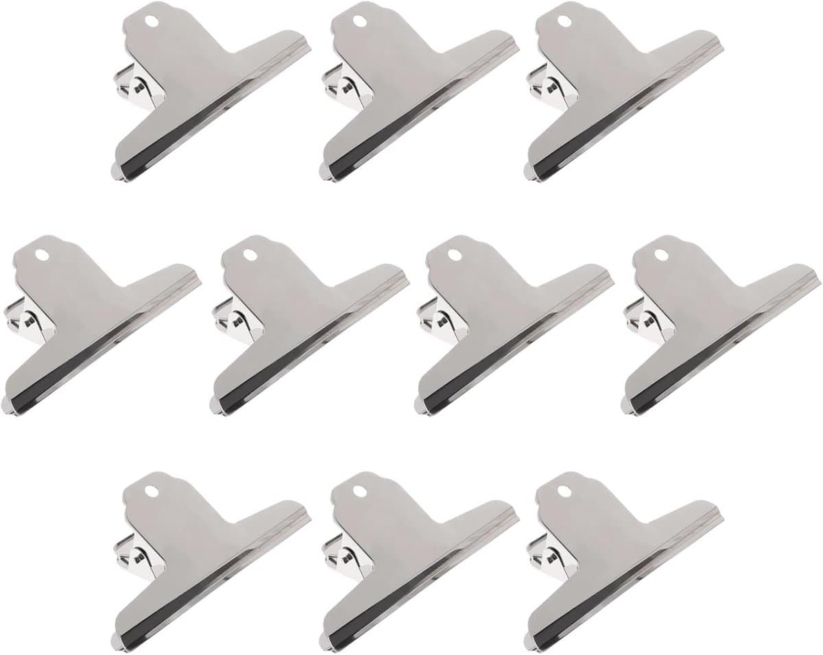 Grote Metalen Bindclips 75 mm - Sterke Klemmen voor Documenten en Foto's (10 stuks) — afbeelding 1