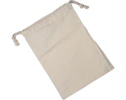 Set van 6 Katoenen Reistassen - Handige Trekkoord Tassen - Ideaal voor Mannen en Vrouwen - Herbruikbare Opbergzakken - 15 x 20 cm