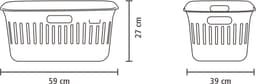 Brabantia Collect-It Wasmand - set van 2 - 40 l - Soft Beige — thumbnail 2