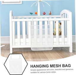 Hangende Opbergzak - Mesh Organizer - Wasknijpers Opbergen - Grote Capaciteit - 45x52cm - Wit — thumbnail 4