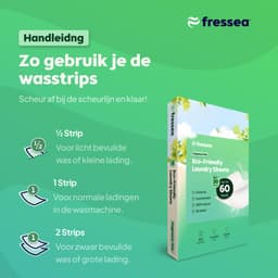 Fressea Wasstrips 120 Wasbeurten - Wasmiddel Strips - Plasticvrij & Vegan Wasmiddeldoekjes (Parfumvrij) — thumbnail 3