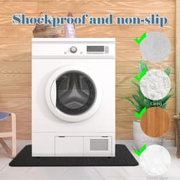 Anti-trillingsmat - Wasmachineonderlegger - Apparaat Stabiliseren - Dubbelzijdig Antislip - 60 x 60 cm — thumbnail 2