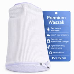 Schoenen Waszak voor Wasmachine – Sneaker Waszak met Rits – Beschermende Waszak voor 1 Paar Schoenen – Herbruikbaar – 15x25 cm — thumbnail 1