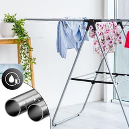 DailySupplies® Droogmolen met Voet voor Camping & Thuis - Wasrek Staand - Droogrek Inklapbaar - Zwart — thumbnail 5