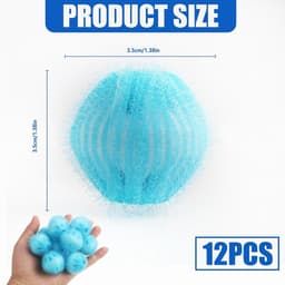 Allecto Plus - Herbruikbare dierenhaarverwijderaar (12 stuks) - Effectieve pluisverwijderaar voor wasmachine - Praktisch accessoire voor hondenhaar en kattenhaar - Wasverzorging essentieel. — thumbnail 3