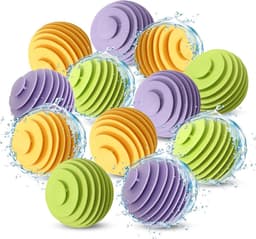 Herbruikbare Droogballen - 12 Stuks voor Efficiënt Drogen - Anti-Klitten Wasballen voor Wasmachines en Drogers met Pulsator - Set van 12 Eco-vriendelijke Drogerballen — thumbnail 1