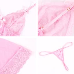 Ibenzoa® Sensuele dameslingerie set met kanten details en diepe V-hals voor verleidelijke avonden — thumbnail 2