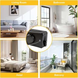 5.1 m Stainless Steel Retractable Clothesline Wall Mounted Drying Clothes Laundry Rack - Prevents Sagging - Balcony Utility Room Home — thumbnail 4