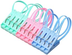 12 stuks wasknijpers, strandhanddoekclips, winddicht voor bad- of strandhanddoeken — thumbnail 1