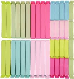 Ibenzoa® Set van 40 kleurrijke herbruikbare sluitclips voor zakken en snacks — thumbnail 1