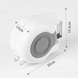 15m Retractable Clothesline - Wall Mounted Outdoor Double Line Clothes Airer/Dryer For Drying Reel With Duel Cable — thumbnail 5