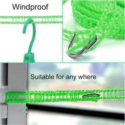 Windproof Outdoor 5m/16.4ft Portable Clothes Drying Rope Nylon Clothes Line String - for Camping Travel Hanger or Home Use — thumbnail 5