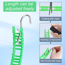 Windproof Outdoor 5m/16.4ft Portable Clothes Drying Rope Nylon Clothes Line String - for Camping Travel Hanger or Home Use — thumbnail 2