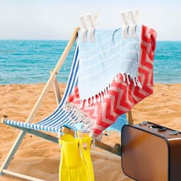 Wasknijpers - Kunststof wasknijpers - Sterke roestvrije veer - Strandlakenklemmen - Wasknijpers - Geschikt voor het drogen van handdoeken, kleding, dekens - 12 stuks - Blauw — thumbnail 3
