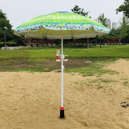 TOVBMUP Parasolstandaard - Grondanker - Grondanker voor gebruik op strand of grond - Geschikt voor parasolstokken met een diameter van 32 mm - Zwart — thumbnail 3