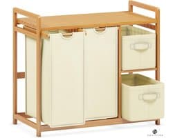 Equivera Wasmand 4 Vakken - Wasmand - Wassorteerder - Wasbox