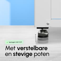 Bodo® - Wasmachine Verhoger - Dubbel - Kast - Ombouw met Lade - Wit - 124x58x44-48cm — thumbnail 3