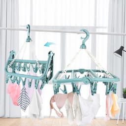 EXCITAT Sokkendroogrek - 32 clips - voor sokken, ondergoed en kleine items - Blauw — thumbnail 2