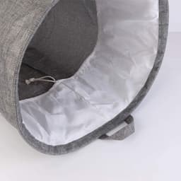 19,7 inch/50,0 cm wasmand, inklapbare opbergmand met gemakkelijke draaggrepen, waterdicht rond katoenen linnen, voor babyproducten, speelgoed, slaapkamermand — thumbnail 4