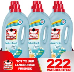 Omino Bianco Vloeibaar Wasmiddel Nature Fresh - 6 x 1.480 l (222 wasbeurten) — thumbnail 1