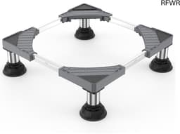 RFWR® Verstelbare Wasmachineonderstel met Roestvrijstalen Poten - Max. 250 kg Draagvermogen - Breedte 45-65 cm - Hoogte 15-18 cm — thumbnail 1