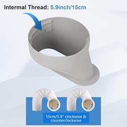 Koppelstuk Mobiele Airco Afvoerslang - Ø150Mm - voor airco met afvoerslang - voor mobiele airco met afvoerslang - voor afvoerslang airco - koppelstuk mobiele airco - Plaat voor afvoerslang met een diameter van 15 cm — thumbnail 5