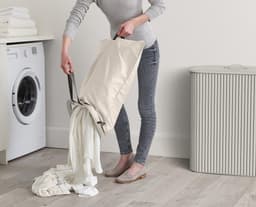Joseph Joseph Tota Luxe 90L Wasmand Ecru, 2 compartimenten — thumbnail 3