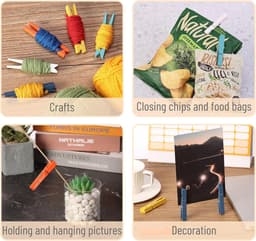 100 stuks natuurlijke houten wasknijpers, 7,3 cm, kleurrijk en roestbestendig voor het ophangen van kleding, wasknijpers, wasknijpers, houten wasknijpers — thumbnail 5