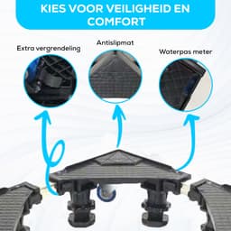 Fleau Home Wasmachine Verhoger PRO - Max 500KG - Met Wielen - Verstelbaar - Droger, Koelkast Kast - Meubelroller - Stapelkit - Opbouwmeubel - Zwart — thumbnail 3