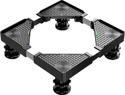 Universele Verhoogde Onderzetter - Voor Mini Koelkast, Wasmachine & Droger | 4 Sterke Poten + Hoogte Verstelbaar (42-63cm) | Zwart | Trillingsdempend — thumbnail 1