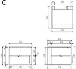 Wasophoogte® Wasmachine Kast Bern - Wasmachine verhoger - Wasmachine ombouw - 700(D)*2030(B)*2110(H) mm - Wit — thumbnail 5