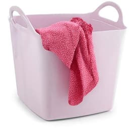 Plasticforte Kuip/emmer/wasmand - flexibel - roze - 27 liter - vierkant - kunststof - 36 x 34 x 37 cm — thumbnail 1