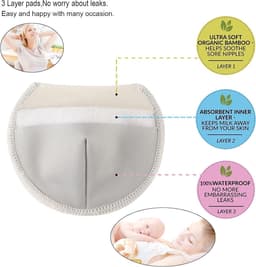 Allecto Premium - Wasbare Nursing Pads Set voor Moederschap - Herbruikbare Tepelhoezen - Inclusief Natte Tas en Waszak - Pastel Touch Large 47 inch — thumbnail 5