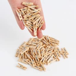 TOVBMUP 100 stuks wasknijpers - houten wasknijpers - milieuvriendelijk - 35mm wasknijpers - herbruikbaar - Geschikt voor woningdecoratie en fotodecoratie — thumbnail 2